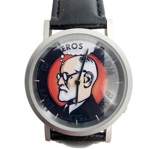 Freudian Thoughts Unisex Analog Watch Sigmund Freud Psychology Japanese Quartz